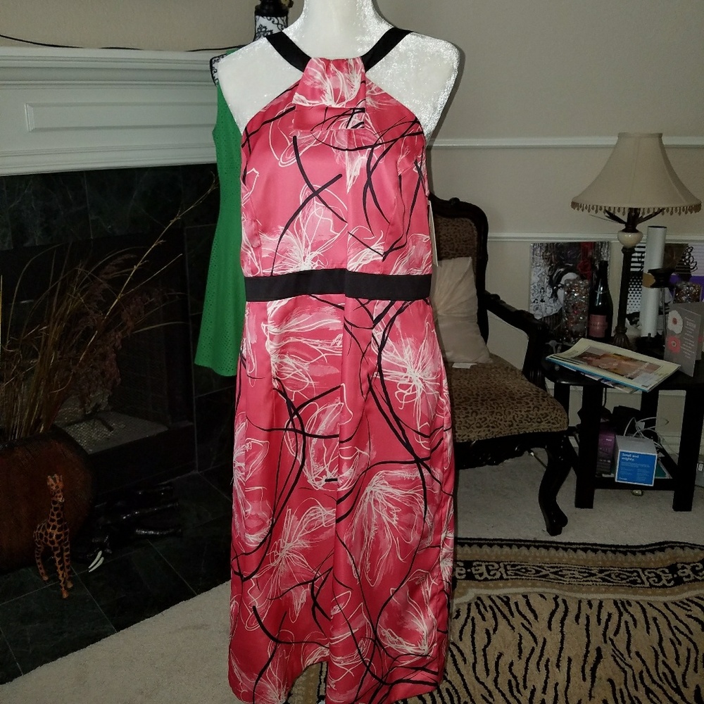 NWT! Beautiful Halter Dress with Cross Back